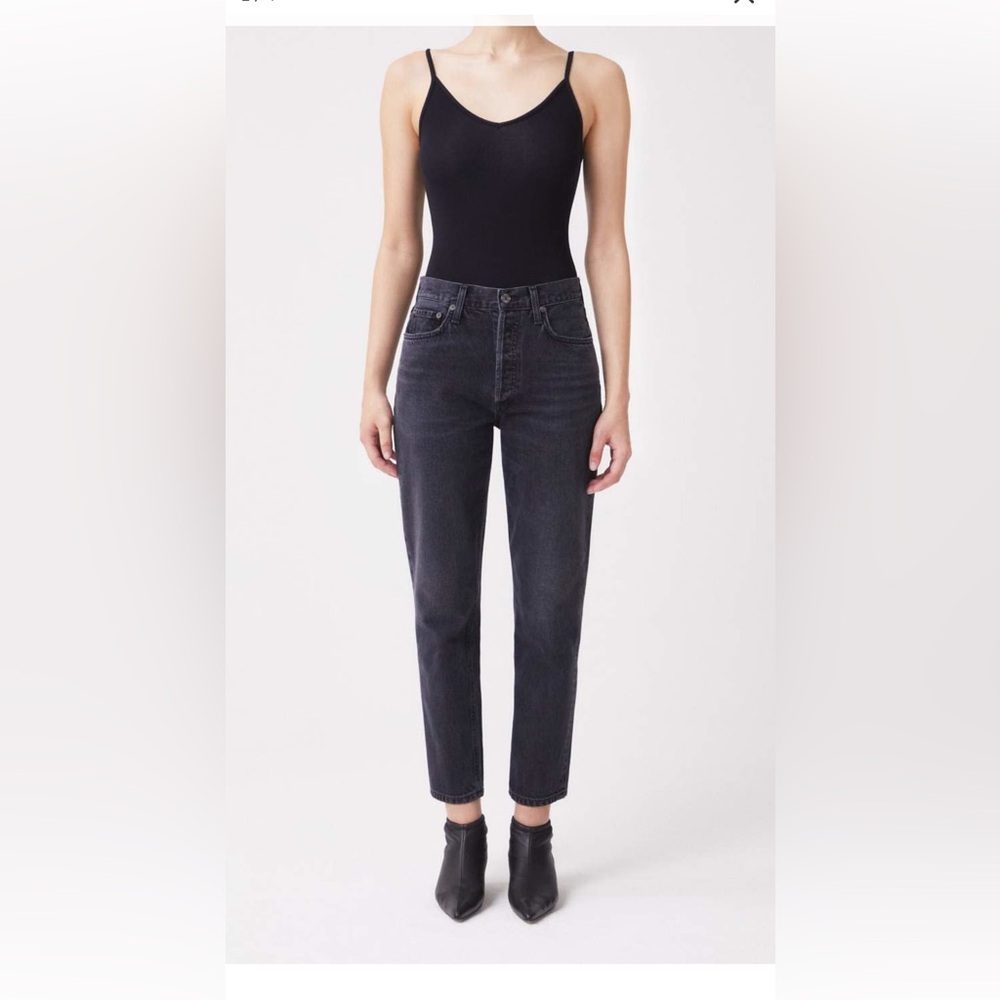 Agolde Fen High Rise Relaxed Tapered Jean in Shambles Size 24